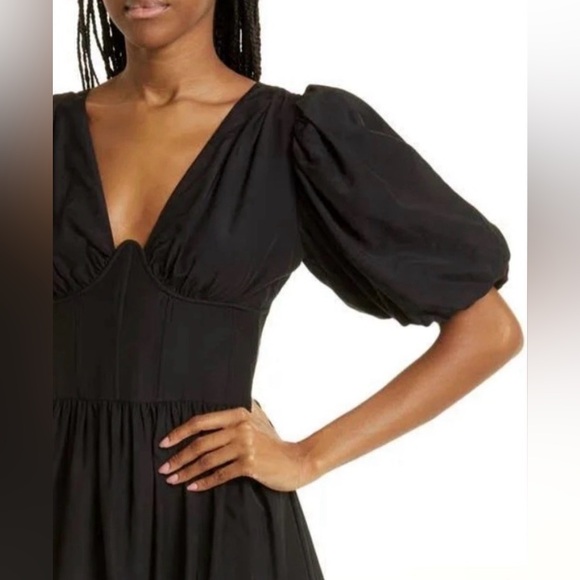 NWT FARM Rio Puff Sleeve Midi Dress - Picture 5 of 5